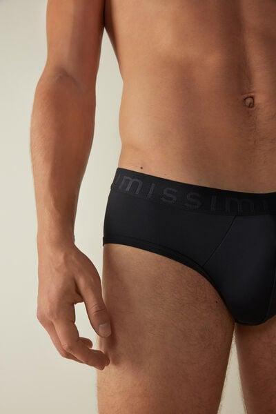Blue Microfiber Briefs, Midnight Blue, large image number 6