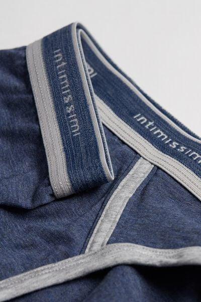 Navy Stretch Briefs, Denim Blue Blend/light Grey Blend, large image number 5