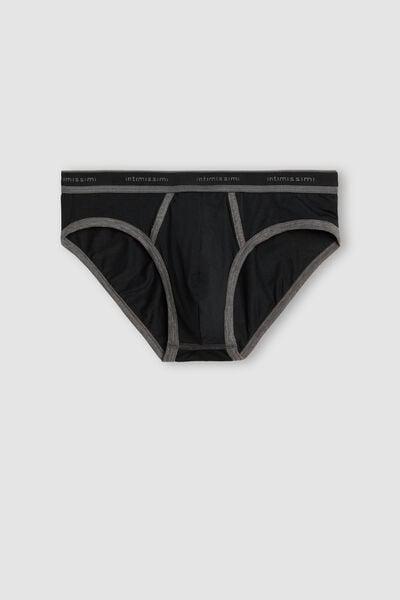 Black Stretch Briefs, Black/graphite Blend, large image number 2