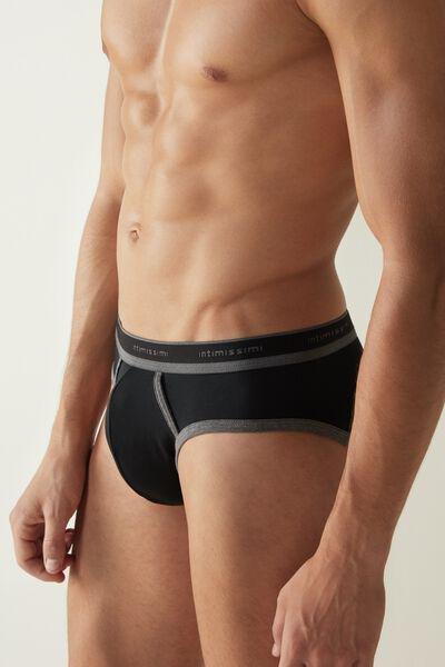 Black Stretch Briefs, Black/graphite Blend, large image number 4
