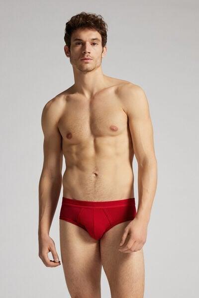 Red Stretch Supima Cotton Brief, Intense Red/red, large image number 0
