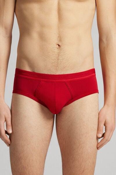 Red Stretch Supima Cotton Brief, Intense Red/red, large image number 1