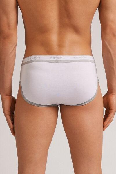 Grey Superior Cotton Briefs With Logo, , large image number 3