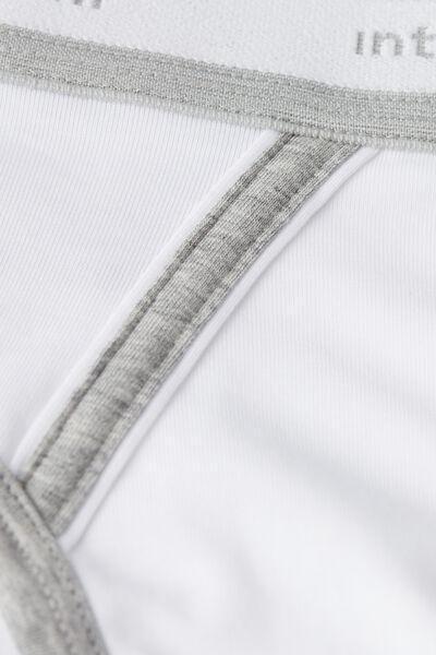 Grey Superior Cotton Briefs With Logo, , large image number 4