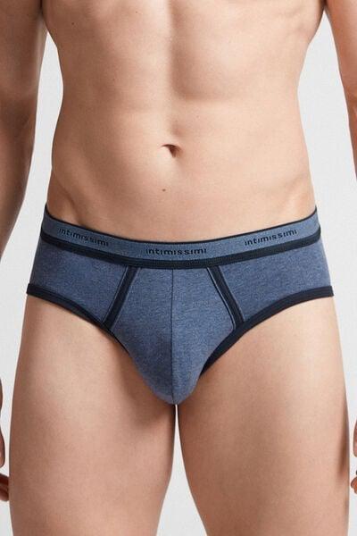 Blue Stretch Supima Cotton Brief, 5601_845I, medium
