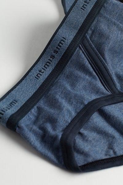 Blue Stretch Supima Cotton Brief, 5601_845I, large image number 4