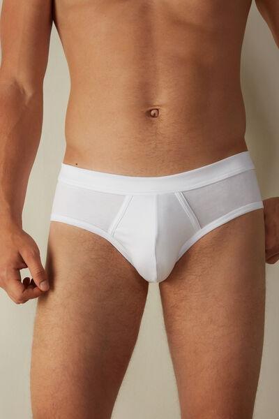 White Elasticated Briefs, , medium