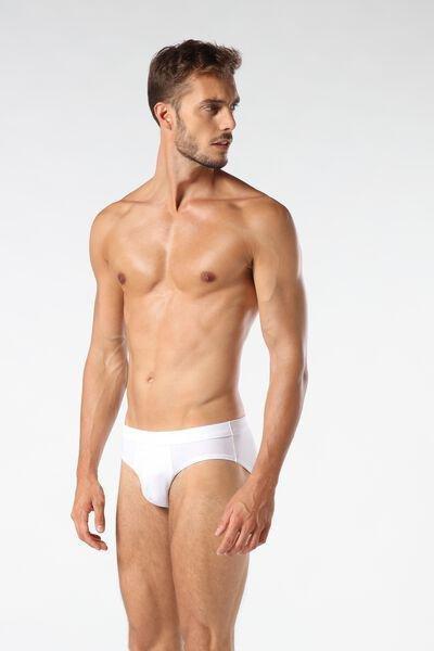 White Elasticated Briefs, , large image number 4