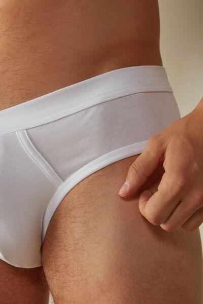 White Elasticated Briefs, White, large image number 6