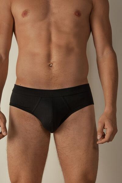 Black Elasticated Briefs, , medium