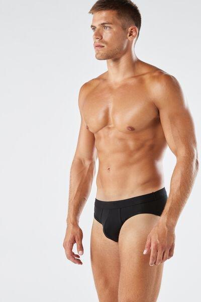 Black Elasticated Briefs, , large image number 4