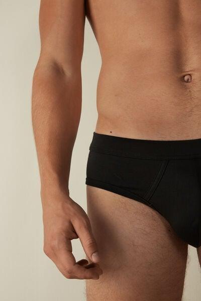Black Elasticated Briefs, Black, large image number 6