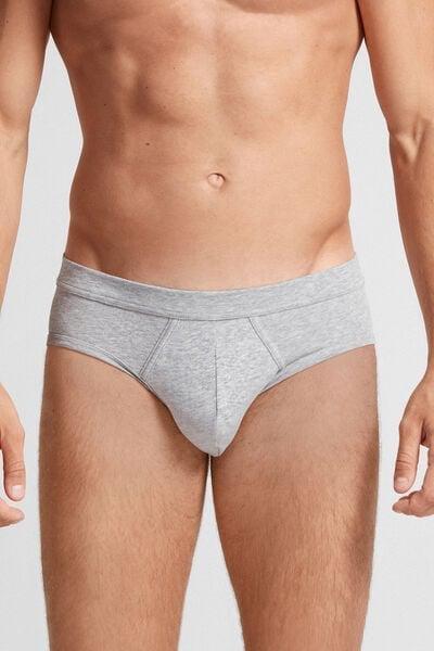 Grey Elasticated Briefs, Light Grey Blend, large image number 0