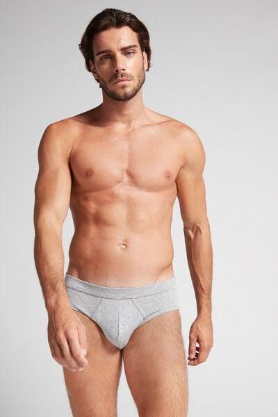 Grey Elasticated Briefs, Light Grey Blend, large image number 1