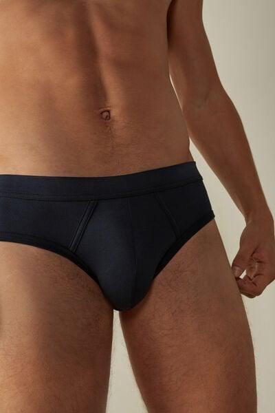Navy Elasticated Briefs, Midnight Blue, large image number 6