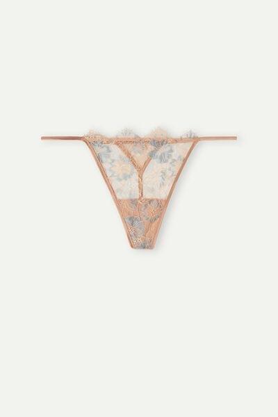 Beige Thong With Side Straps, , large image number 2
