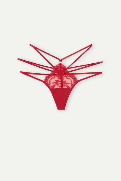 Red Undress to Impress 80s Style Thong, , large image number 2