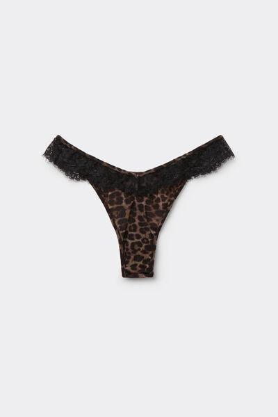 Multicolour Animal Print Thong, , large image number 2
