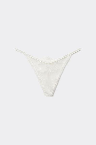 Ivory Glisten In Light '80S-Style Strappy Thong, , large image number 2