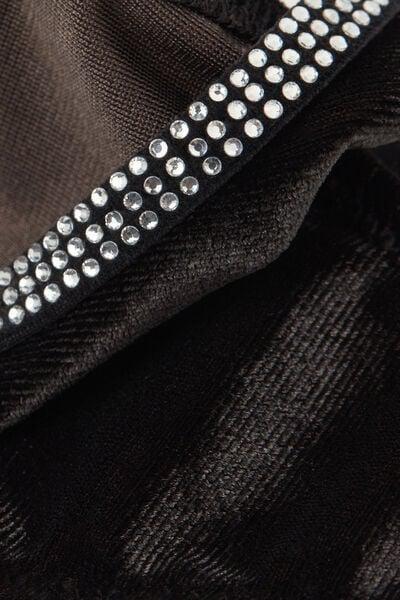 Black Girls Wanna Glisten 80S-Style Strappy Thong, Black, large image number 4