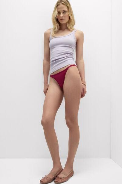 Pink Ultralight Cotton Side Straps Thong, 5601_110K, large image number 0