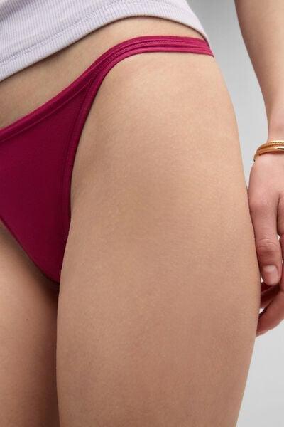 Pink Ultralight Cotton Side Straps Thong, 5601_110K, large image number 5