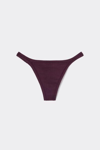 Black Ultralight Side Straps Cotton Thong, 5601_198K, large image number 0