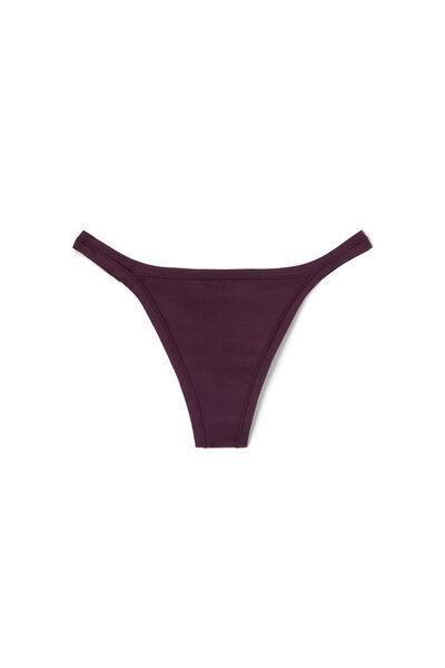 Black Ultralight Side Straps Cotton Thong, 5601_198K, large image number 1