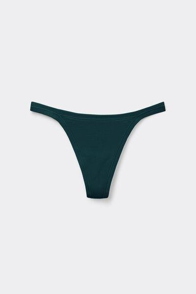 Green Ultralight Side Straps Cotton Thong, 5601_254K, large image number 5