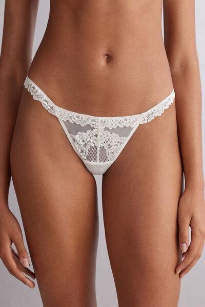 White Side Straps Thongs, , medium