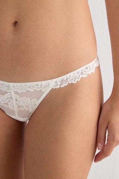 White Side Straps Thongs, Powder White, large image number 5