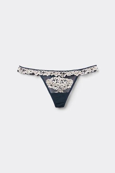 Blue Pretty Flowers Thong, , large image number 2