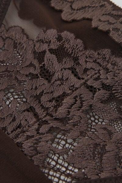 Brown Pretty Flowers Side Straps Thong, 5601_705J, large image number 4