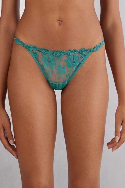 Blue Thin Side Strap Thong, , large image number 0