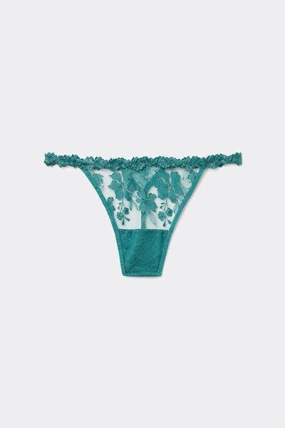 Blue Thin Side Strap Thong, , large image number 4