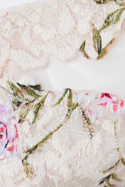 Pink Pretty Flowers Print Thong, 5601_057K, large image number 4