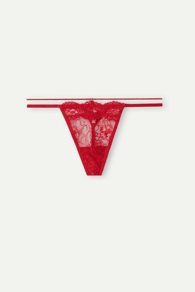Red Loosen Heartstrings Side Straps Thong, , large image number 2