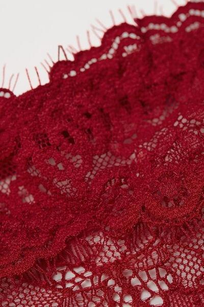 Red Loosen Heartstrings Side Straps Thong, , large image number 4
