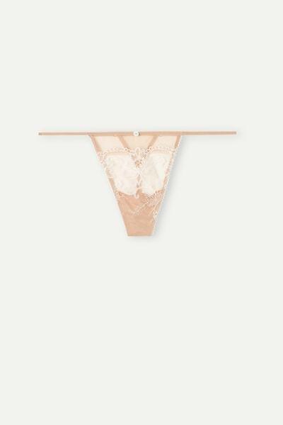 Beige Lovely Day Thong With Side Straps, , large image number 2