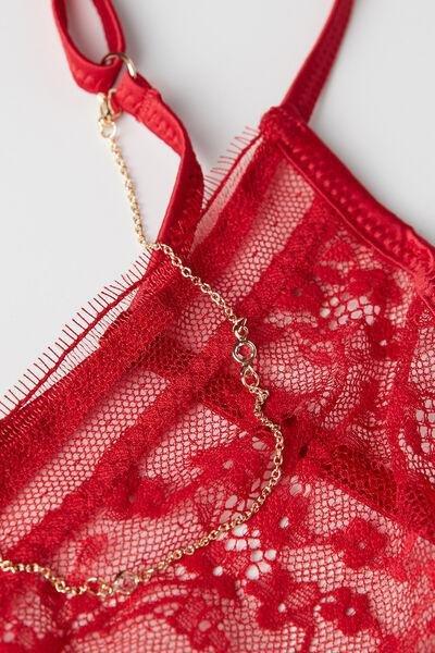 Red Luxury Treats Thong With Side Straps, , large image number 4