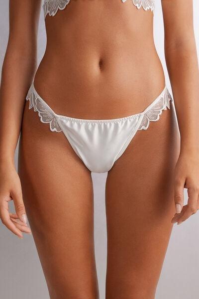 White Darlings Satin Thong, , large image number 0