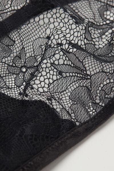 Black Side Straps Intriguing Beauty Thong, Black, large image number 3