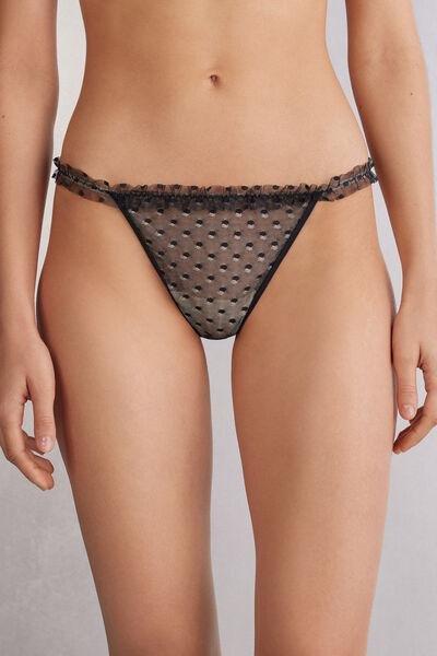 Black Cool Elegance Thong, , large image number 0