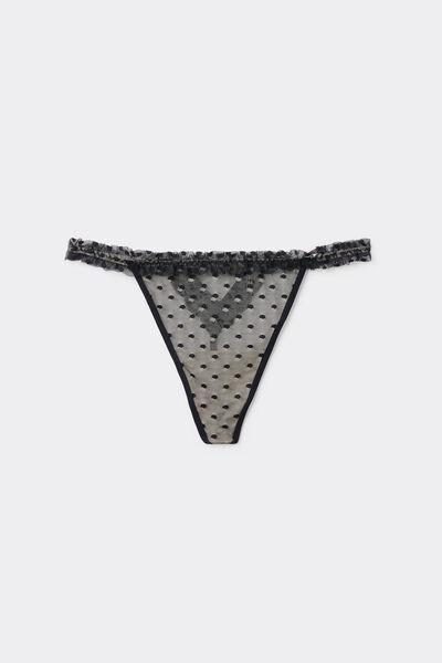 Black Cool Elegance Thong, , large image number 1