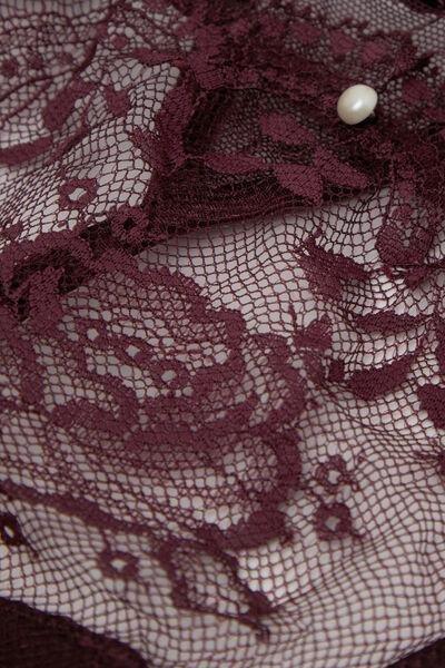 Burgundy La Vie En Rose Side-Strap Lace Thong, 5601_028K, large image number 4