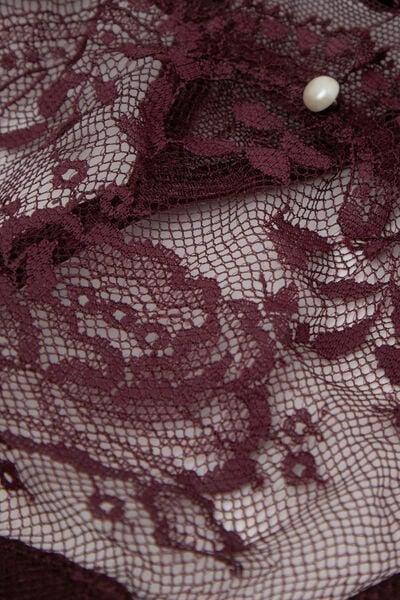 Burgundy La Vie En Rose Side-Strap Lace Thong, 5601_028K, large image number 8