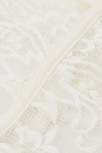 Ivory Ethereal Embrace Side Straps Thong, Powder White, large image number 4