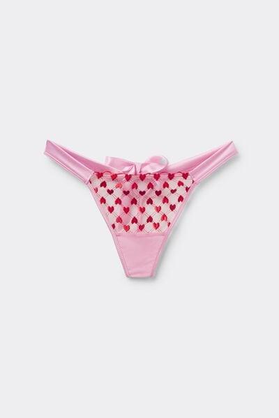 Pink / Red The Love Club With Side Straps Thong, 5601_058K, large image number 3