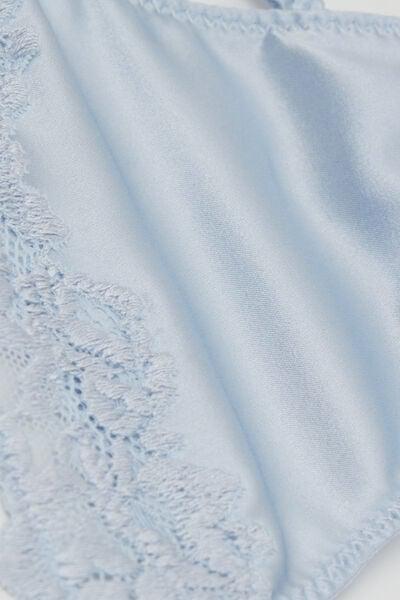 Blue Silky Flowers Side Straps Lace G-String, 5601_060K, large image number 4