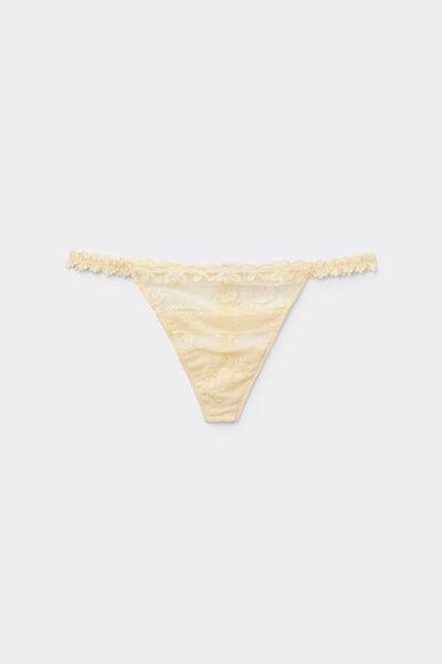 Yellow Storybook Romance Side Straps Thong, 5601_112K, large image number 3